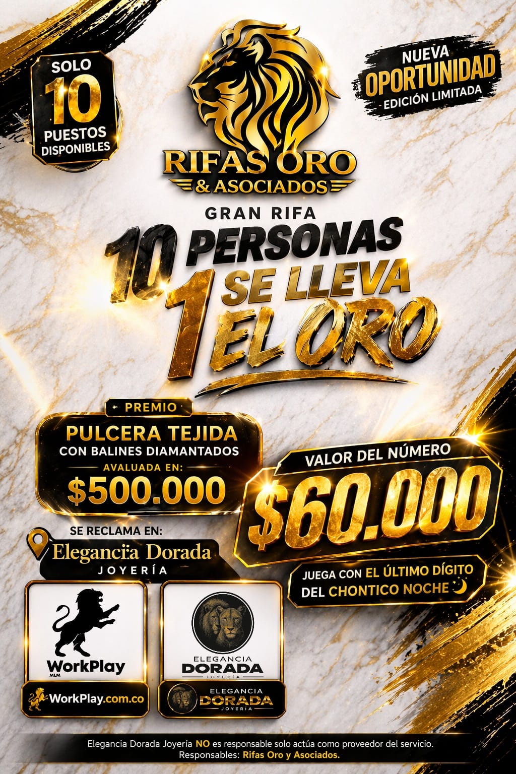 Solo 1 Ganador 🏆 10 Participantes 
